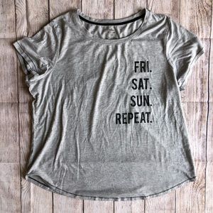 Weekend Saying T-shirt EUC Fri. Saturday 2X